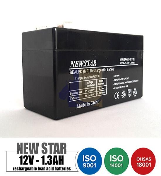 باتری 12 ولت 1.3 آمپر NEWSTAR-آسانسورمن باتری 12 ولت 1.3 آمپر NEWSTAR-آسانسورمن