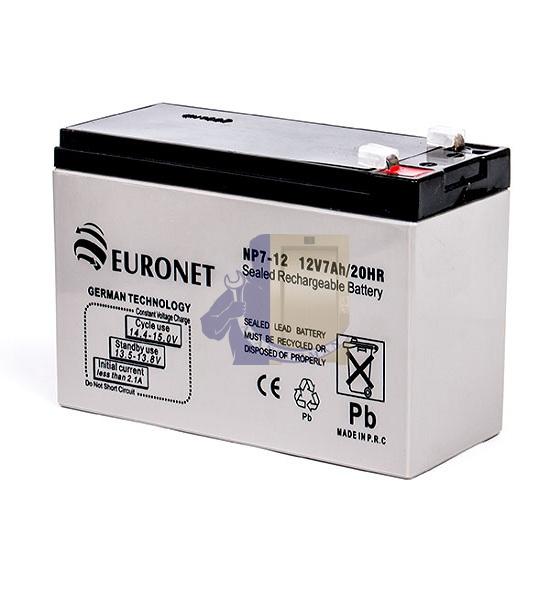 باتری 12 ولت 7 آمپر EURONET باطری 12 ولت 7 آمپر EURONET
