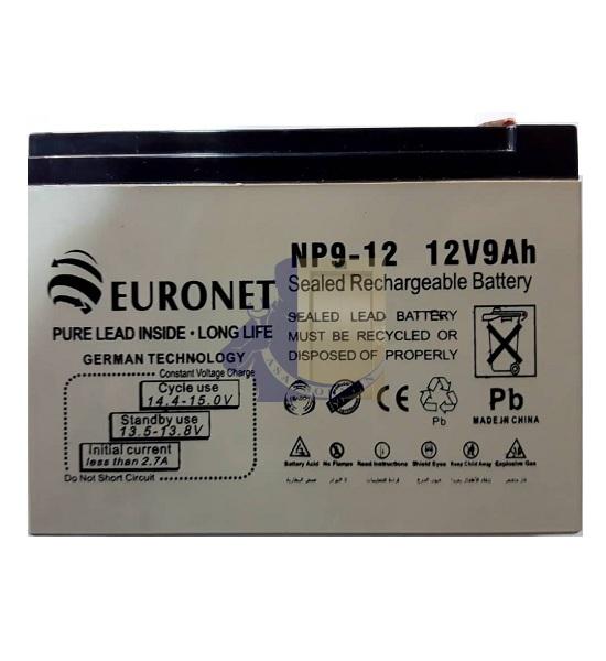 باتری 12 ولت 9 آمپر EURONET-آسانسورمن باتری 12 ولت 9 آمپر EURONET-آسانسورمن