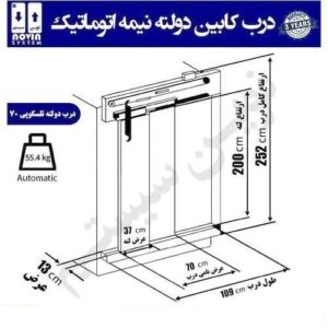 درب نیمه اتومات 70 دولته نوین سیستم-اسانسورمن